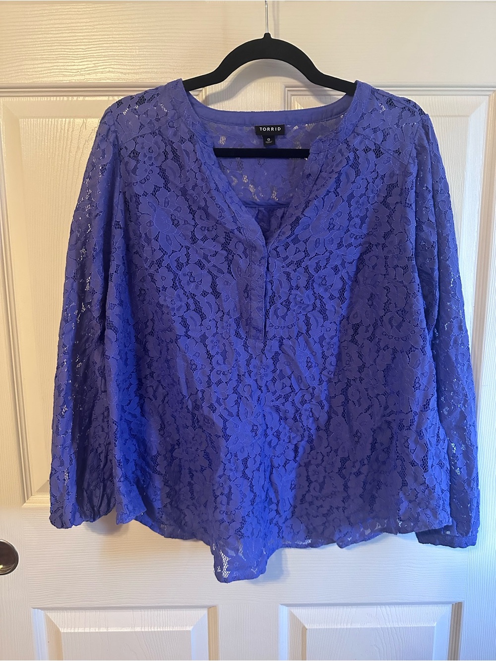 torrid Royal Purple Lace V-Neck Blouse
